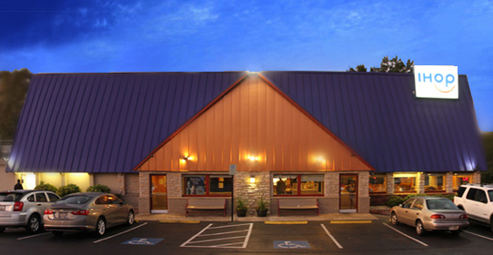 iHop at Takoma Park, Maryland as the sign begins to rise